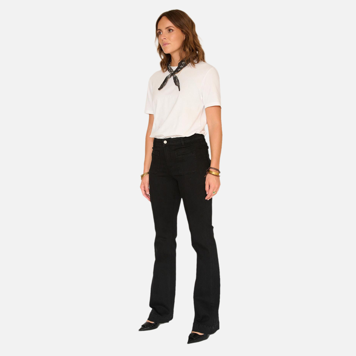 Jean THE DIANA POWER STRETCH 27w black - rinse wash, MKT STUDIO