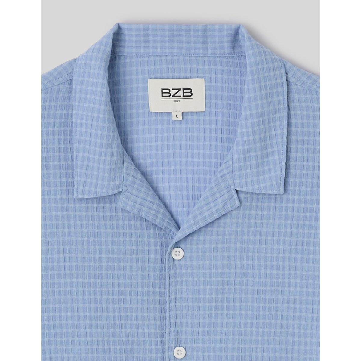 Chemise manches courtes bleu clair, BZB