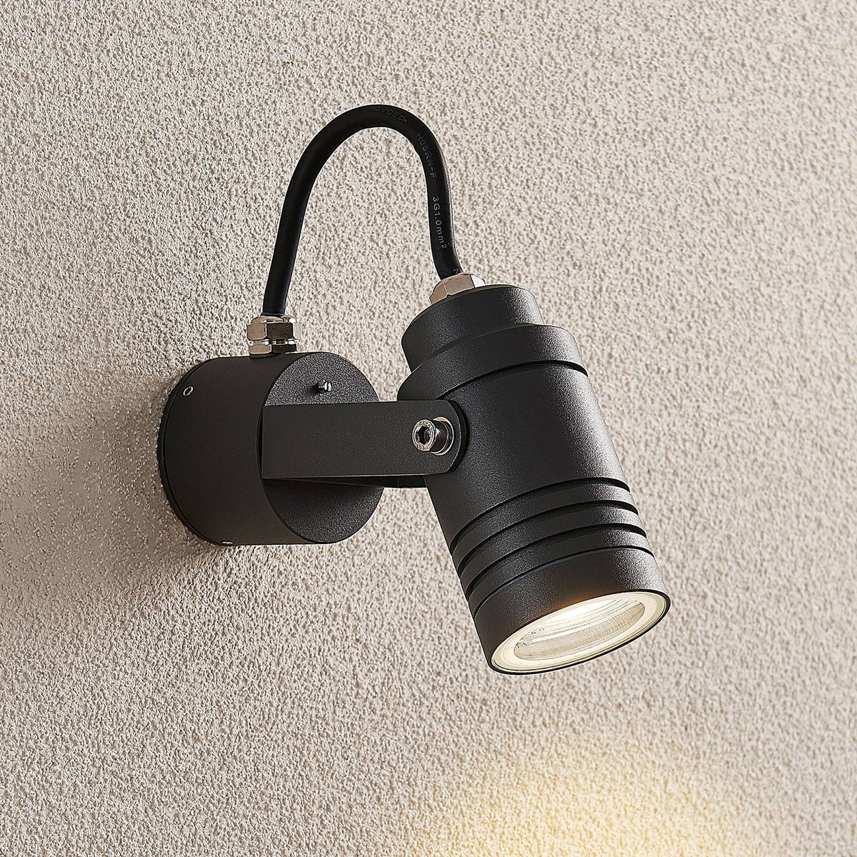 Luminaire extérieur en aluminium moderne gris foncé, LUCANDE