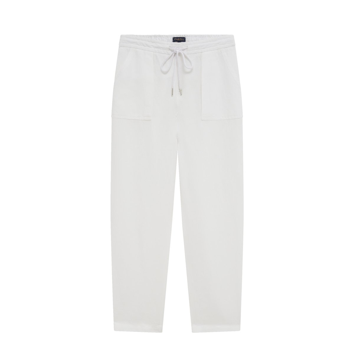 Pantalon droit en lin IGNACE blanc, CAROLL
