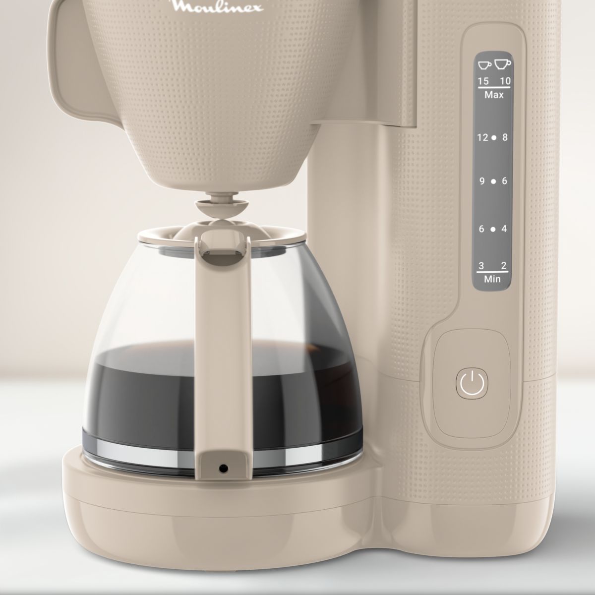 Cafetière filtre FG2M0B10 morning grise couleur unique, MOULINEX
