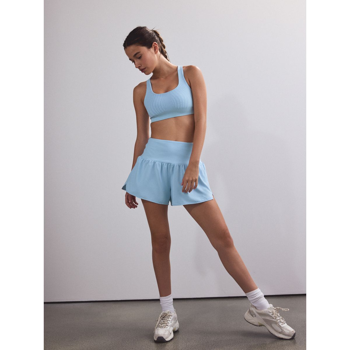 Soutien-gorge court sport intense à motif bleu, NEXT