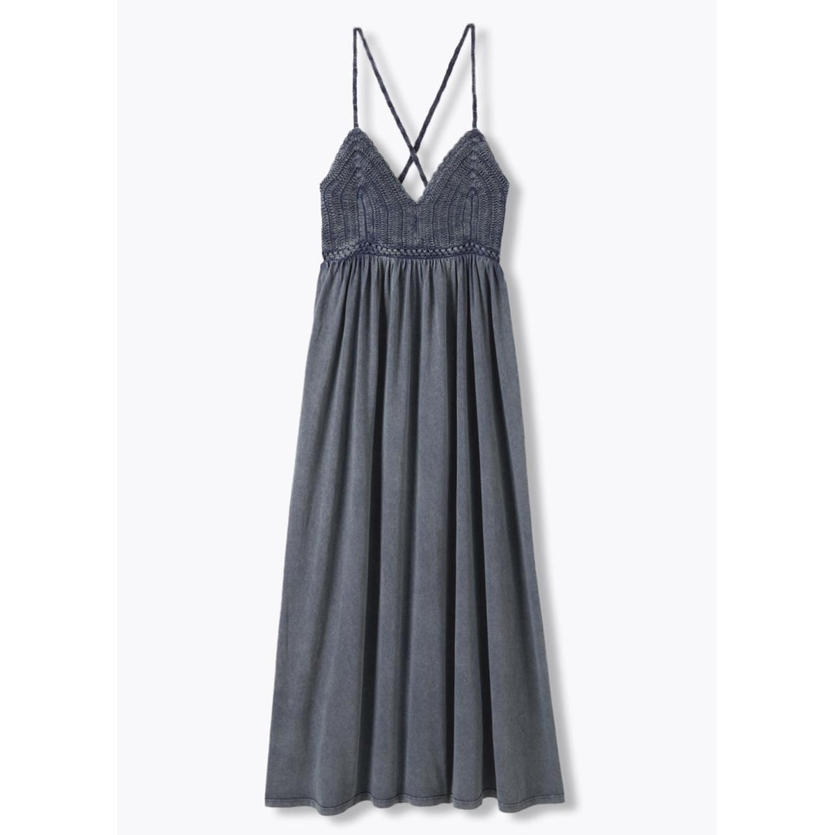 Robe en crochet et jersey marine, PROMOD