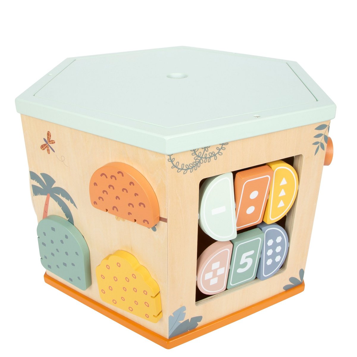 Cube de motricité 7 faces XL Safari beige, SMALL FOOT COMPANY