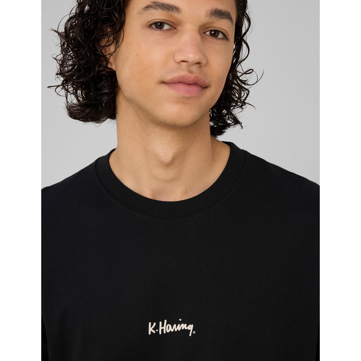 T-shirt licence keith haring noir, BZB