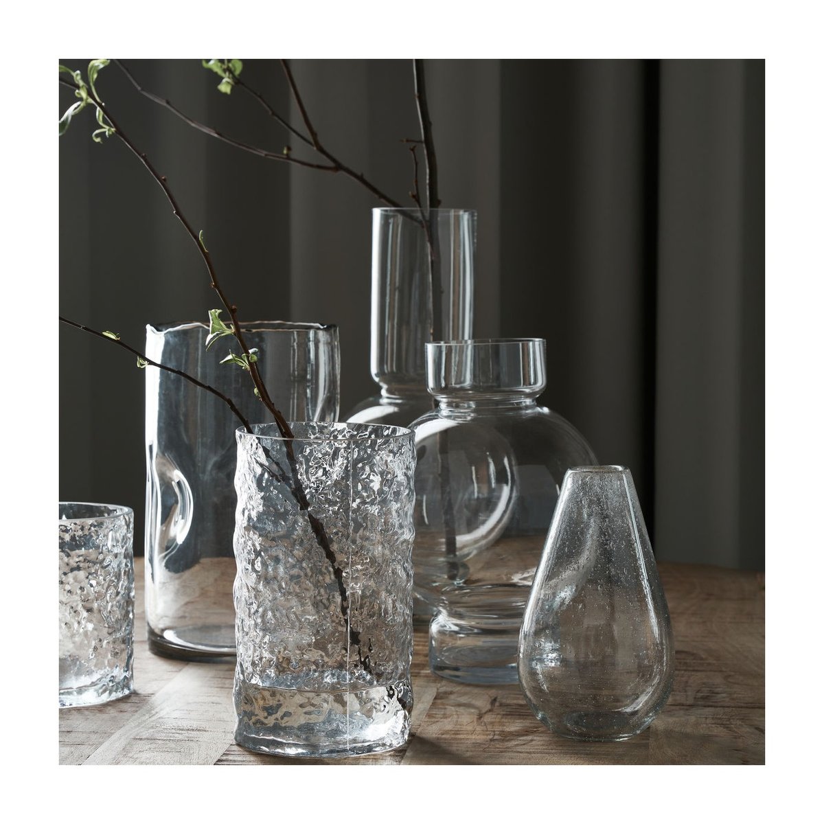 Vase Huri h 20 cm transparent, HOUSE DOCTOR