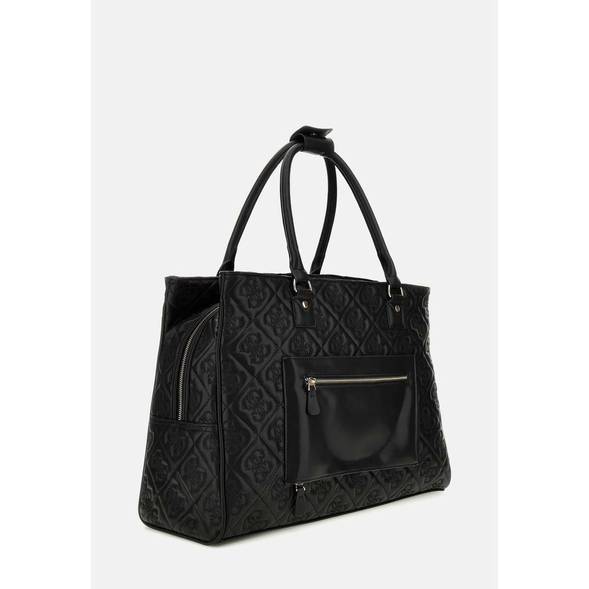 Sac Cabas Adelasia Logo 4G Imprimé noir, GUESS