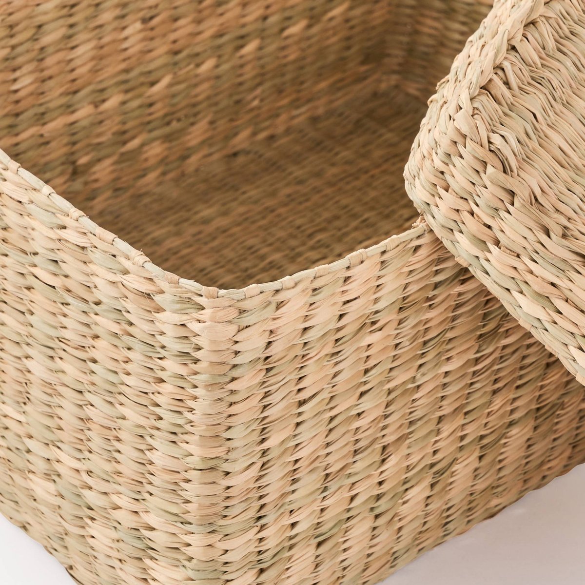 Boite rectangulaire, en jonc de mer naturel, MONOPRIX