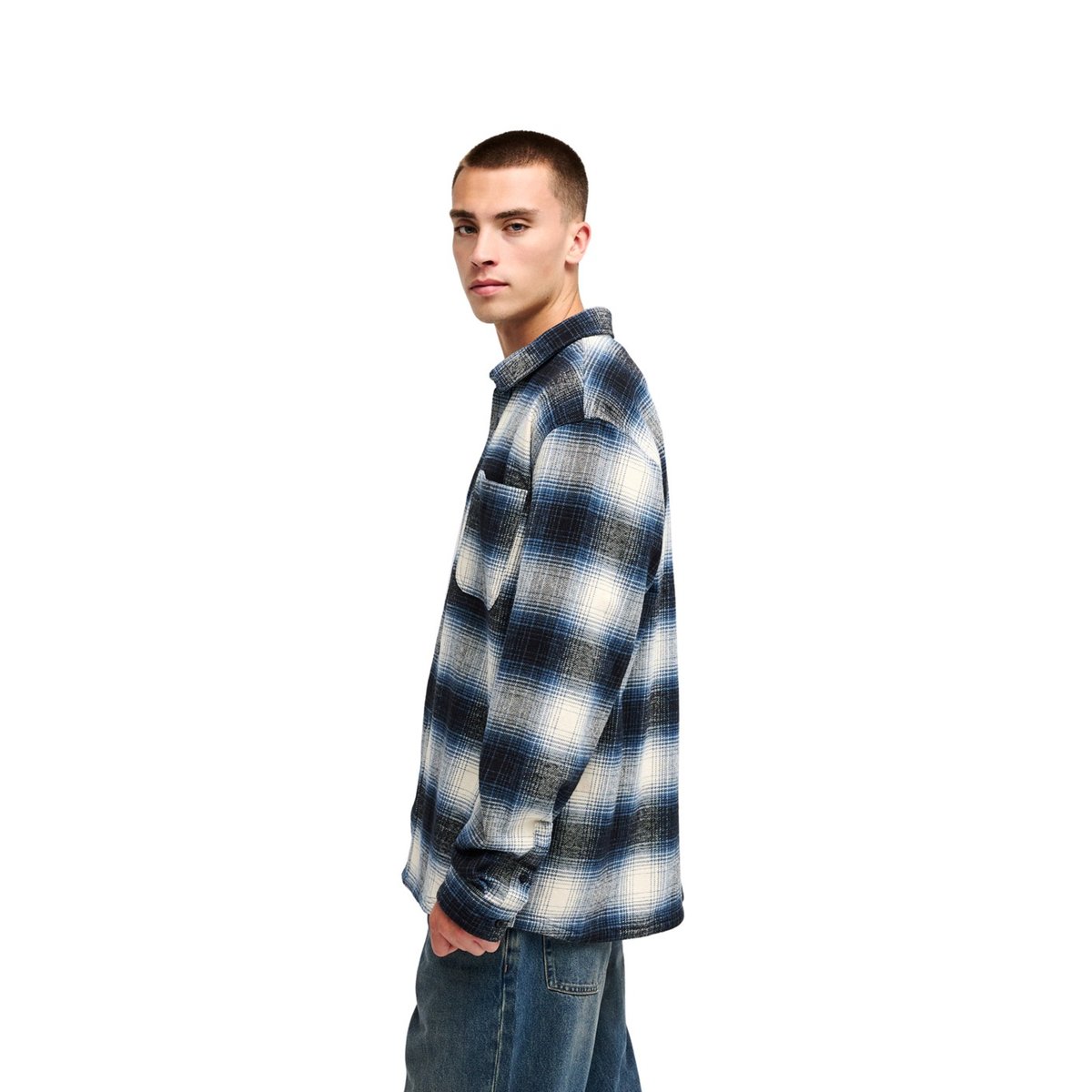 Surchemise manches longues GLENBROOK bleu dark denim gleebrook, QUIKSILVER