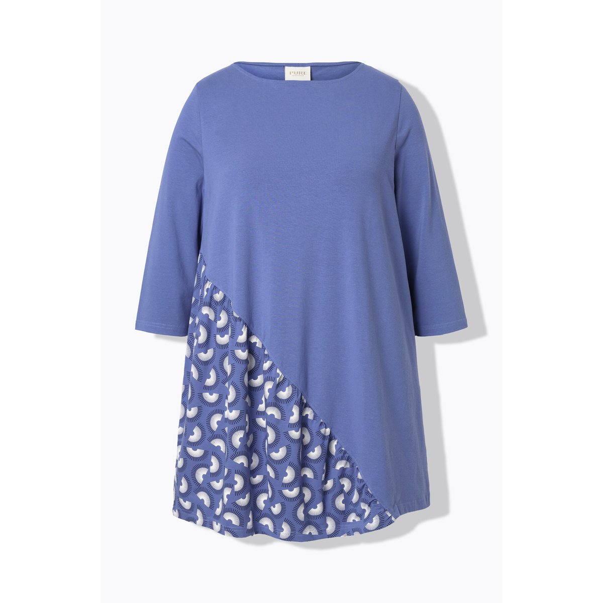T-shirt en coton bio bleu atlantique, ULLA POPKEN