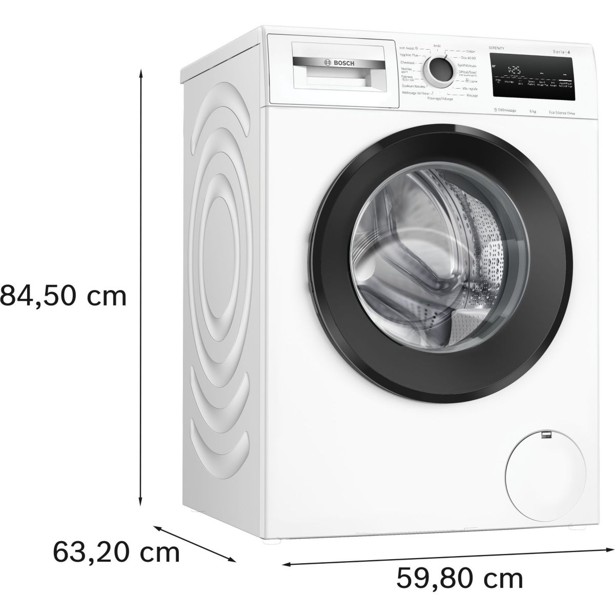 Lave linge hublot WAN2827QFR couleur unique, BOSCH
