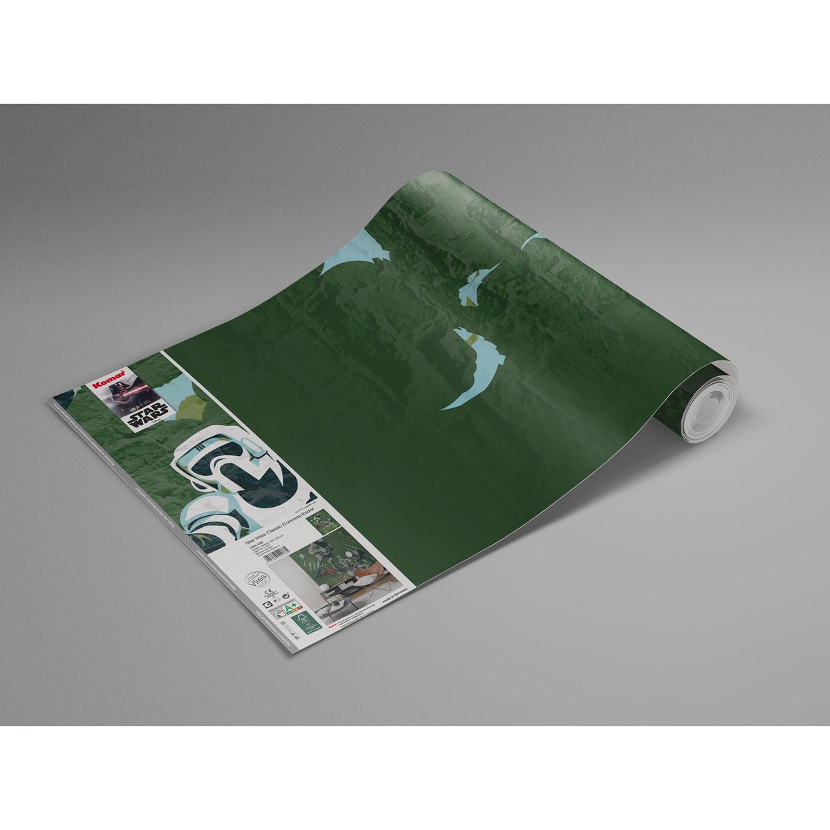 Papier peint Komar - Star Wars Classic Concrete Endor - 200 x 280 cm multicolore, HEXOA