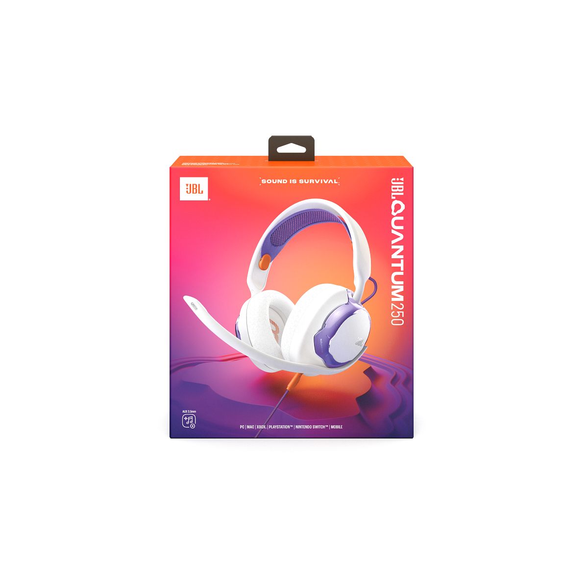 Casque gamer Quantum 250 Blanc Violet blanc, JBL