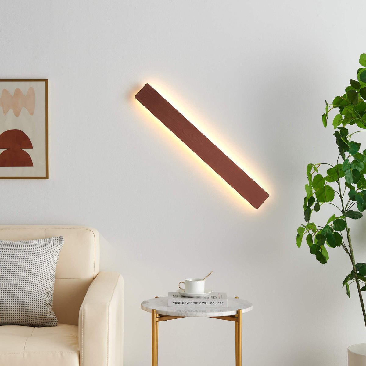 Très longue applique murale design - ENERGY cuivre, KOSILUM
