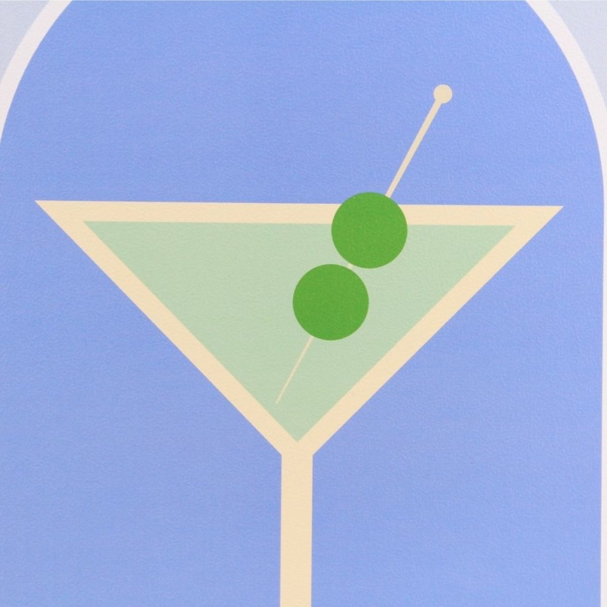Set de 2 toiles décoratives cocktail 30x40cm bleu, ORNAMI