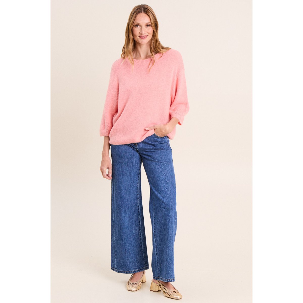 Pull col rond rose, BREAL