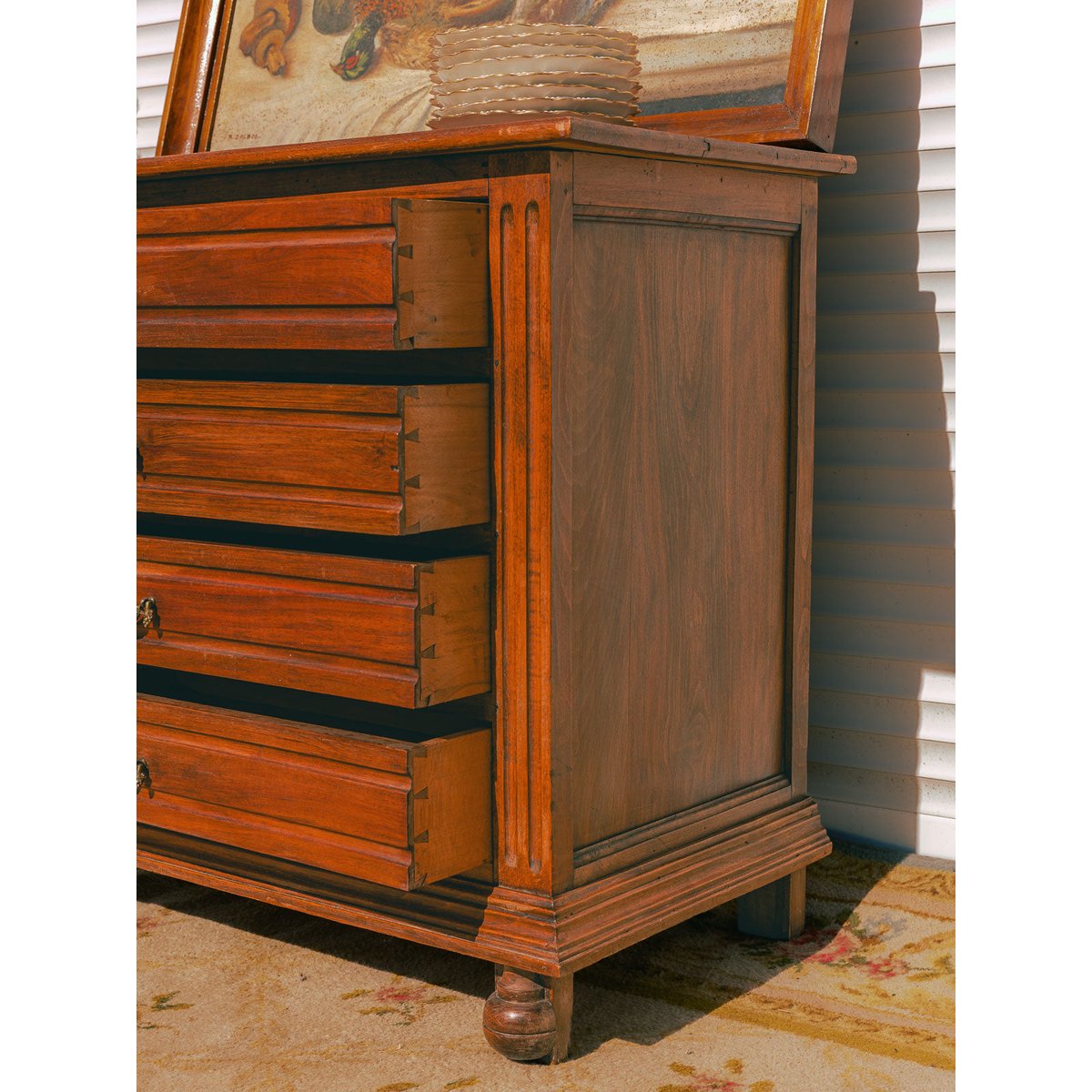 Commode aux jolies poignées Garance N°726 - Bon état marron, DEBONGOUT