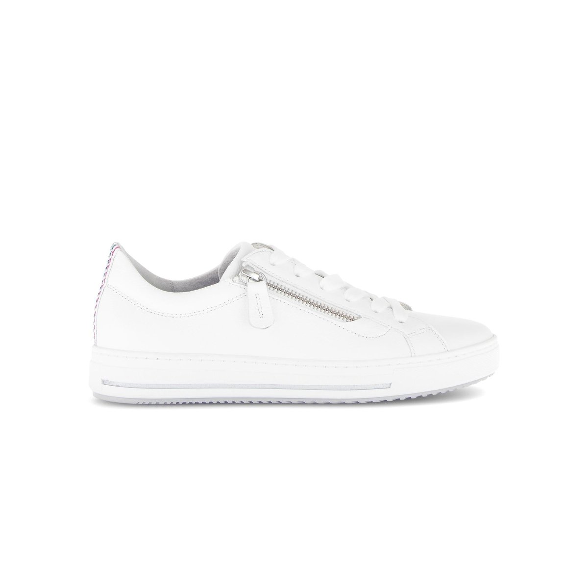 Baskets en cuir à talon compensé blanc, GABOR