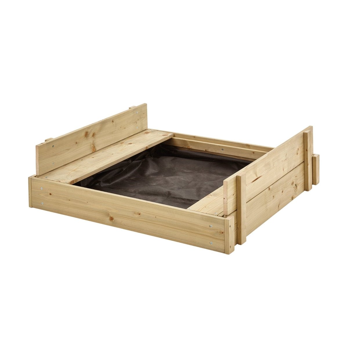 Bac à sable avec bancs intégrés marron, TP TOYS