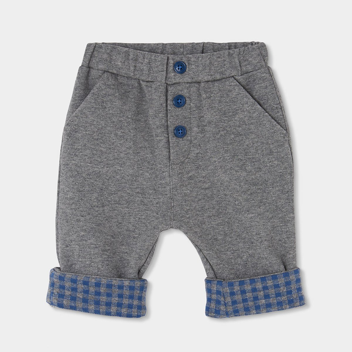 Ensemble bébé garçon maille à carreaux gris, BOBOLI