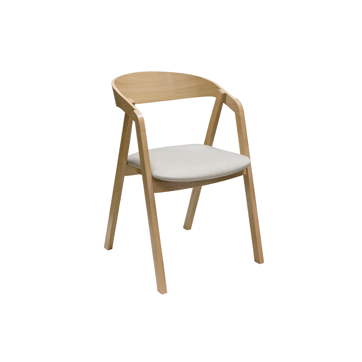 Chaises scandinaves empilables (lot de 2) LOVA chêne clair, MILIBOO