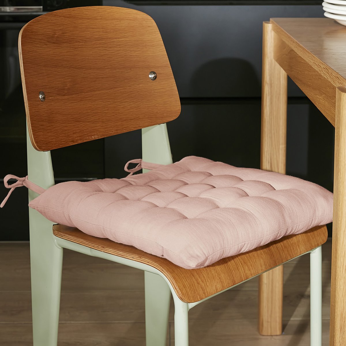 Coussin de chaise 40x40 cm Gaze de Coton Terra Guimauve guimauve, EDEN