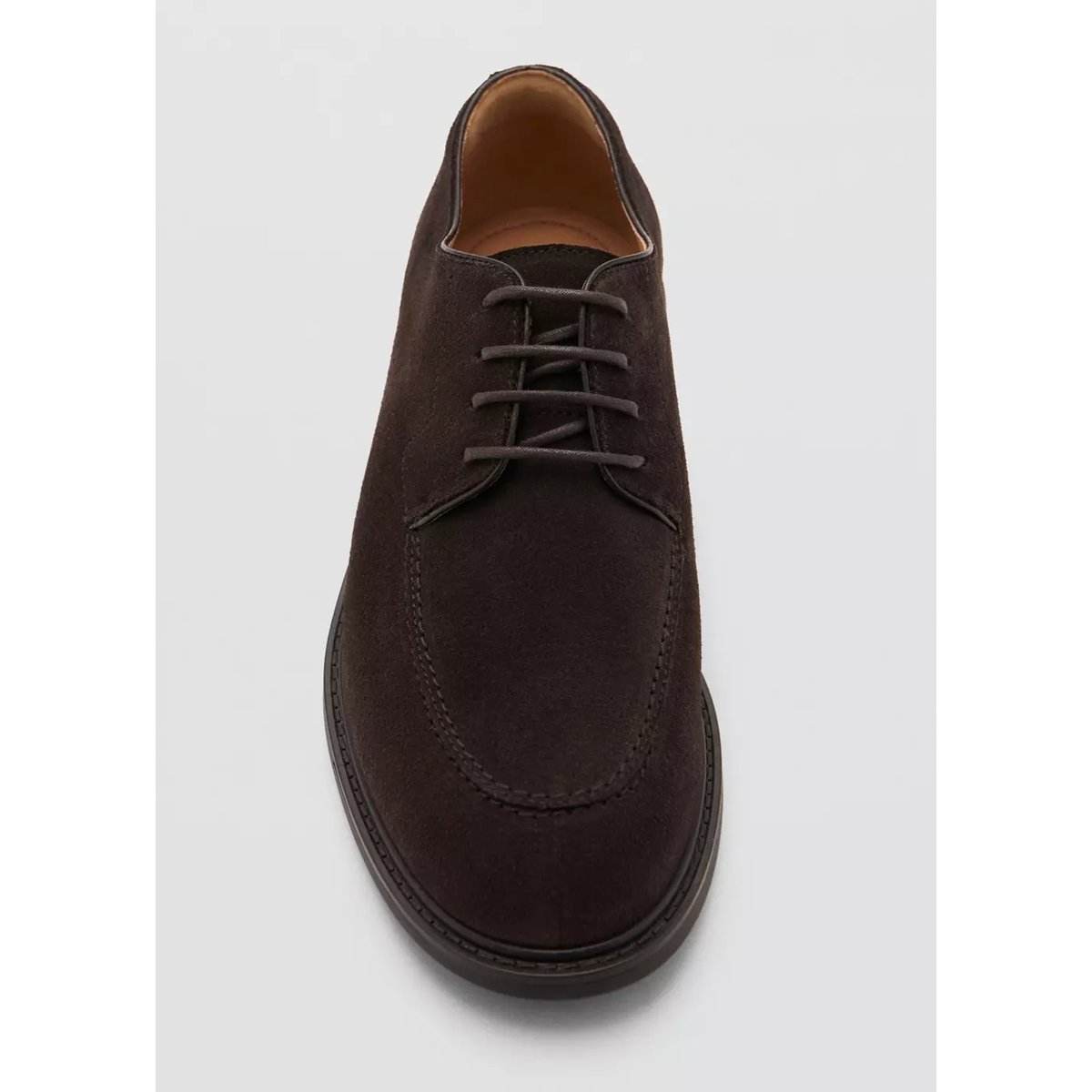 Chaussures costume cuir suède marron, MANGO MAN