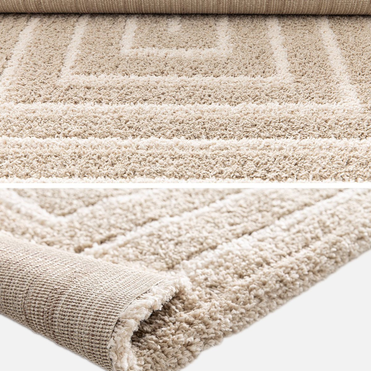 Tapis intérieur rectangulaire contemporain SILO beige / crème, SWEEEK