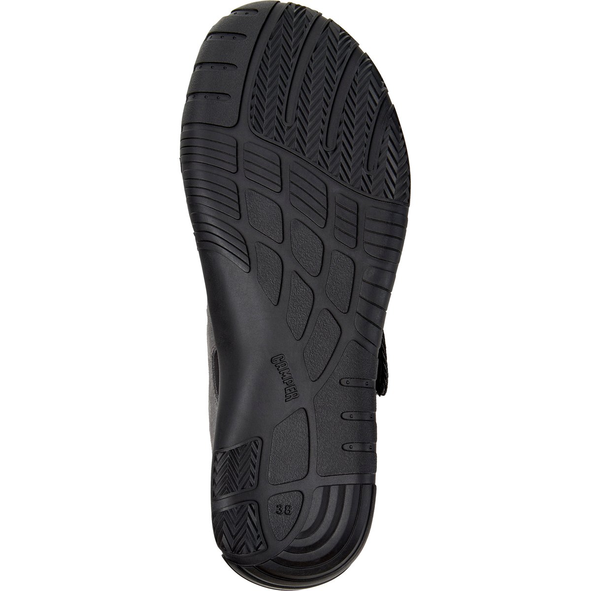 Ballerines Peu Path+ Suede Leather noir gris 001, CAMPER