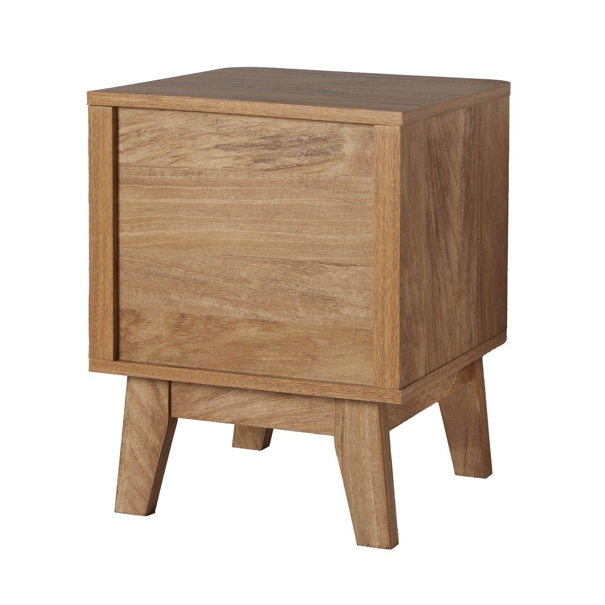 Chevet 1 Tiroir Façade Rotin et 1 Niche L39 cm - PALMO bois clair, CALICOSY