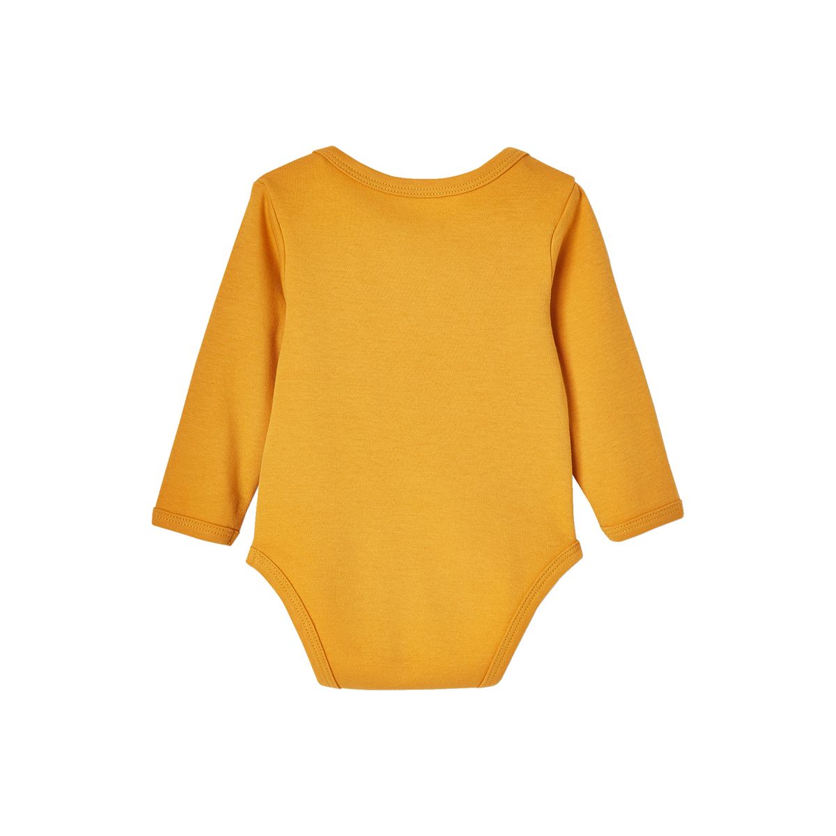 Lot de 5 bodies manches longues emmanchure US lot jaune épicé, VERTBAUDET