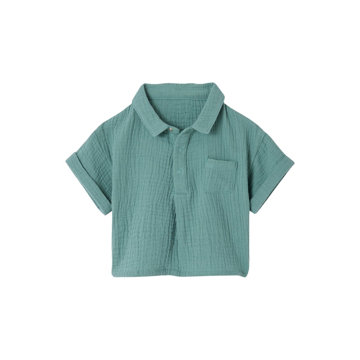 Chemise manches courtes vert émeraude, VERTBAUDET