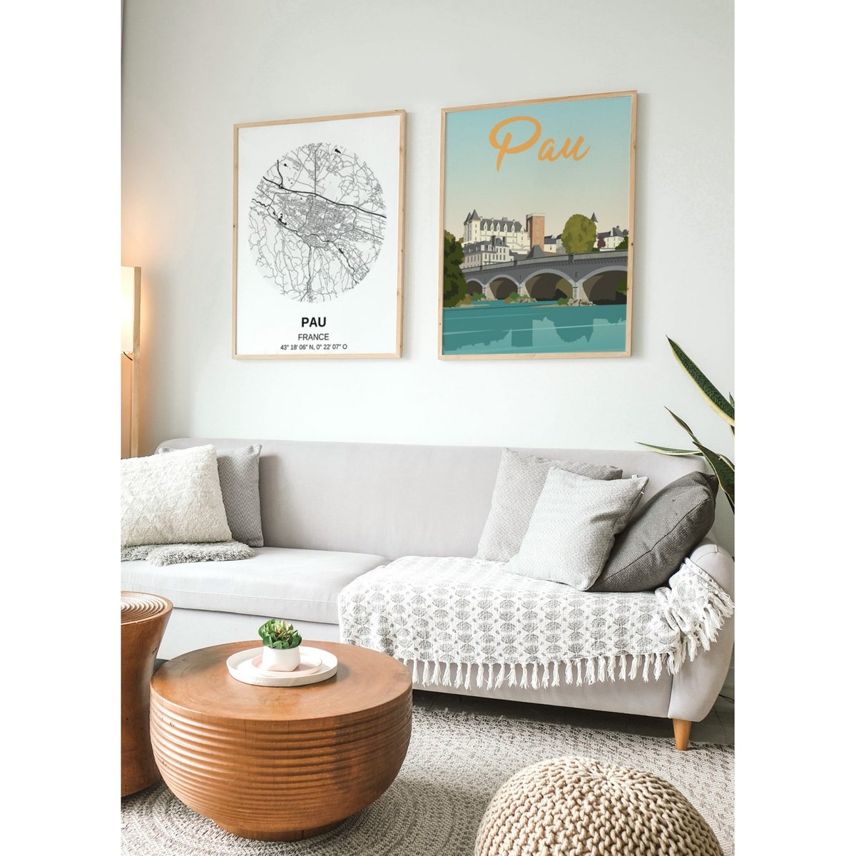 Affiche ville Pau 2 blanc, L'AFFICHERIE