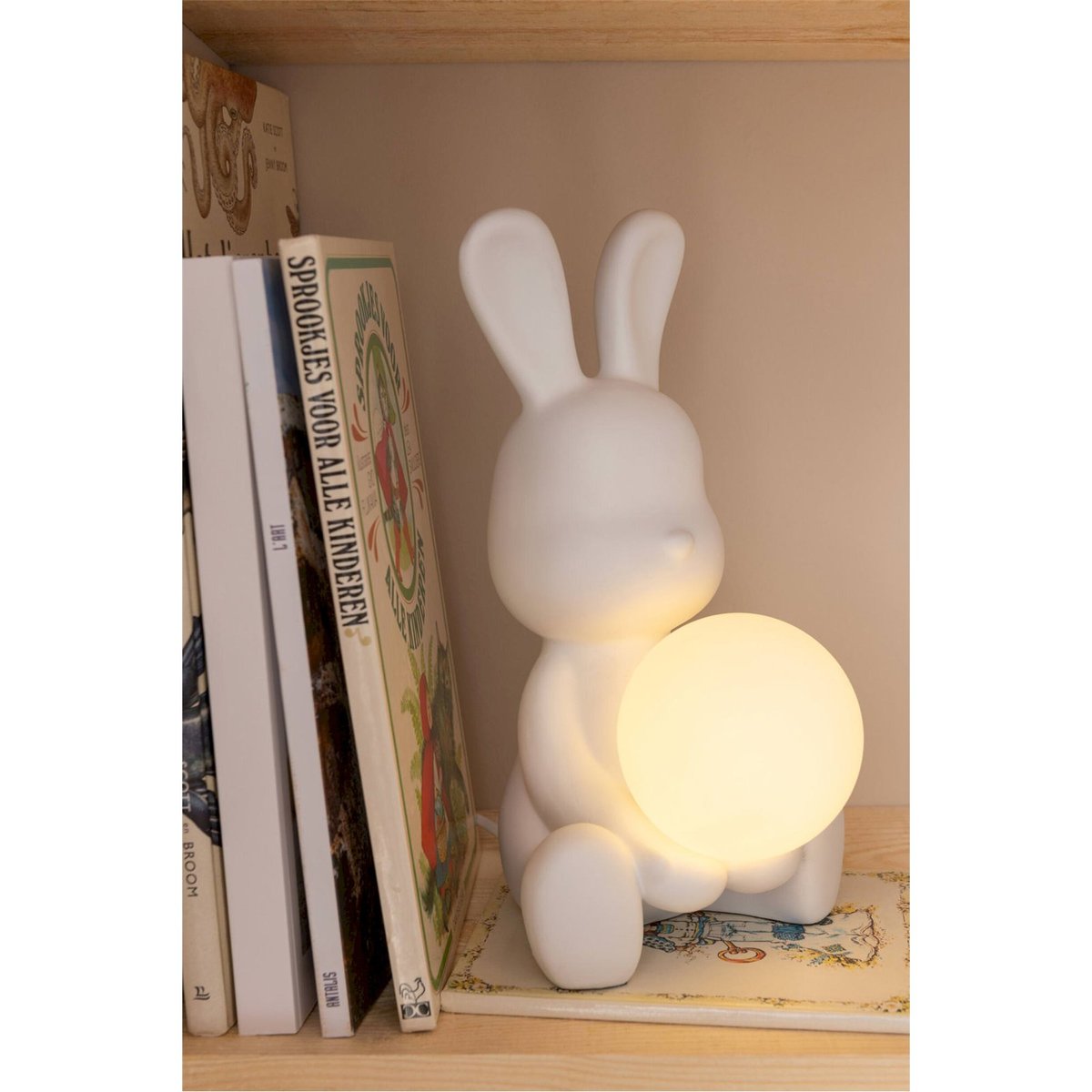 Lampe de table lapin en résine blanc, RECOLLECTION
