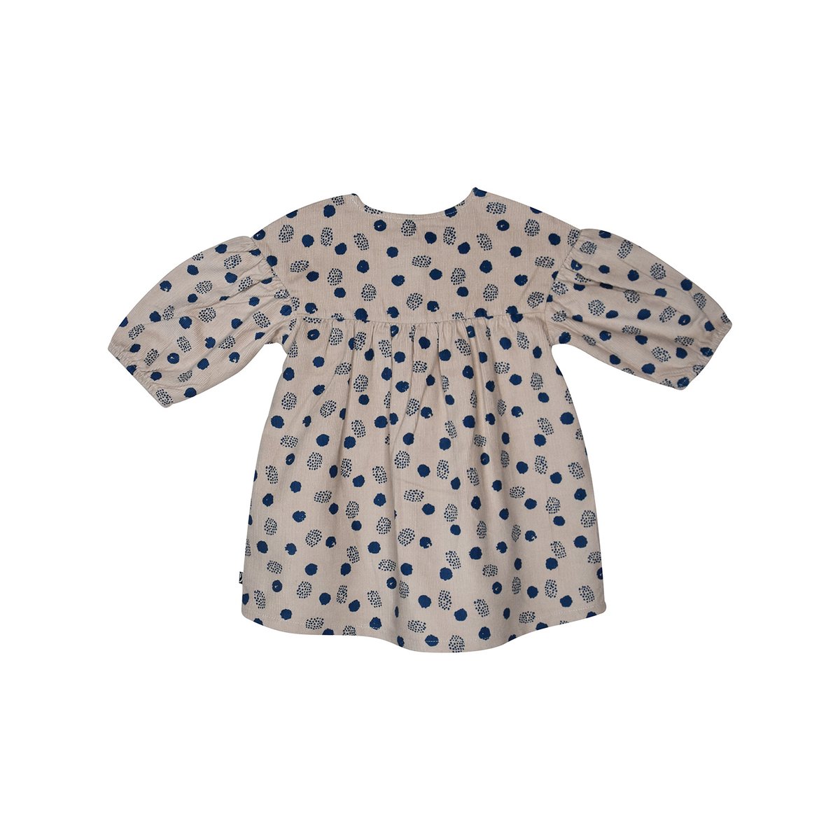 Robe gilet ss mches pepita velours cotele manches longues beige, SUCRE D'ORGE