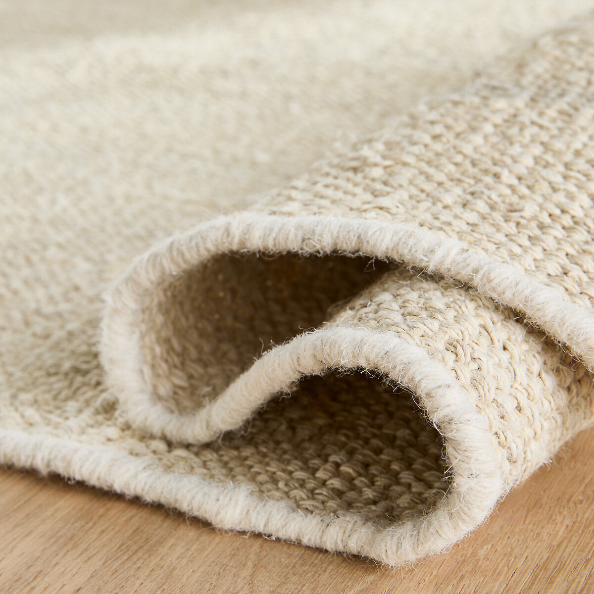 Tapis tissé main, majoritaire chanvre, Naki naturel, AM.PM