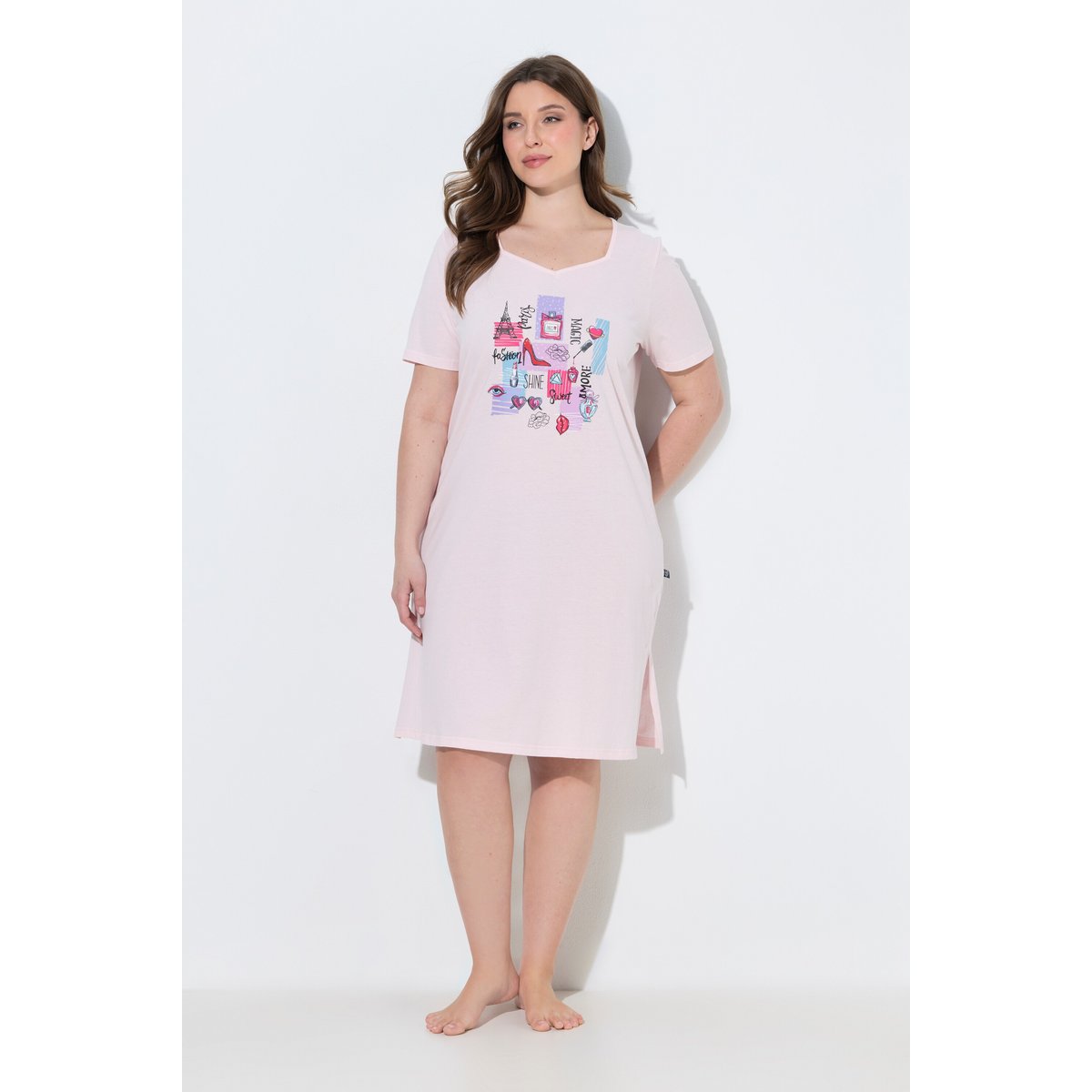 Chemise de nuit / grand T-shirt rose, ULLA POPKEN