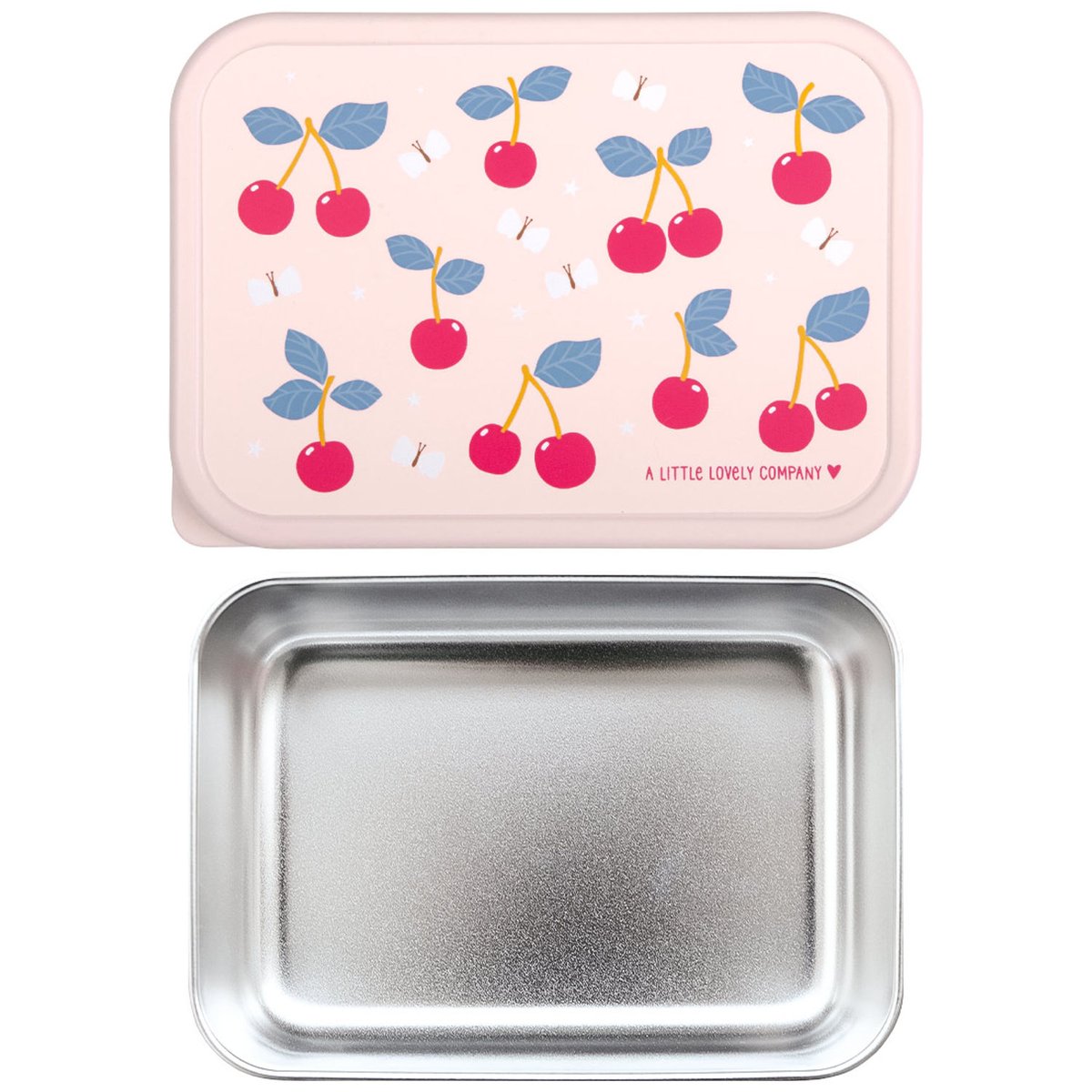 Lunch box en acier inoxydable rose, rouge, jaune, A LITTLE LOVELY COMPANY