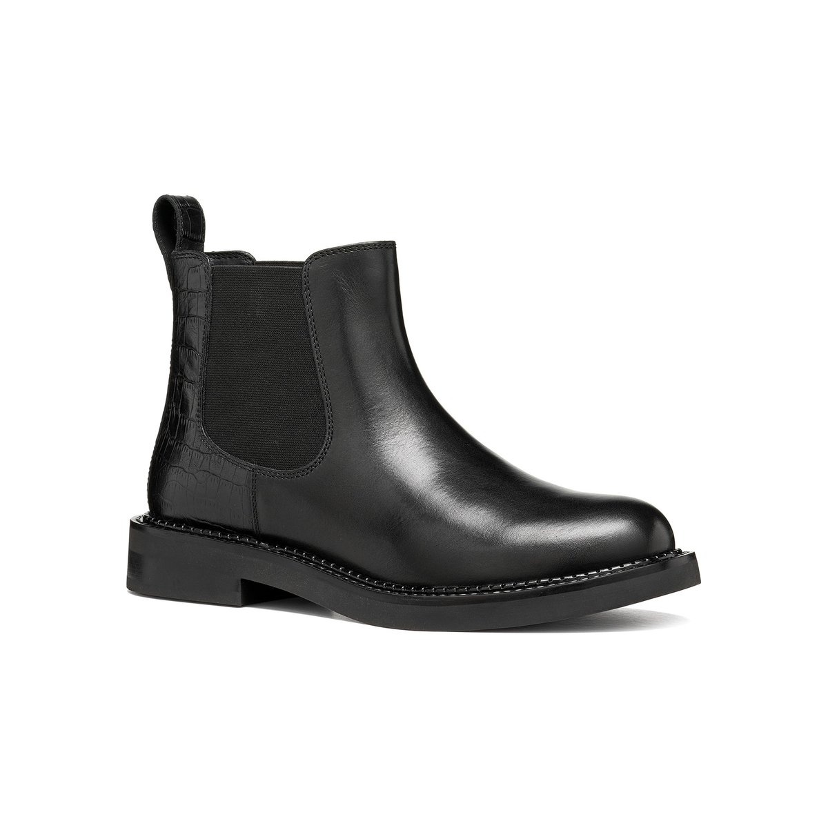 Bottines chelsea en cuir, SERILDA noir, GEOX