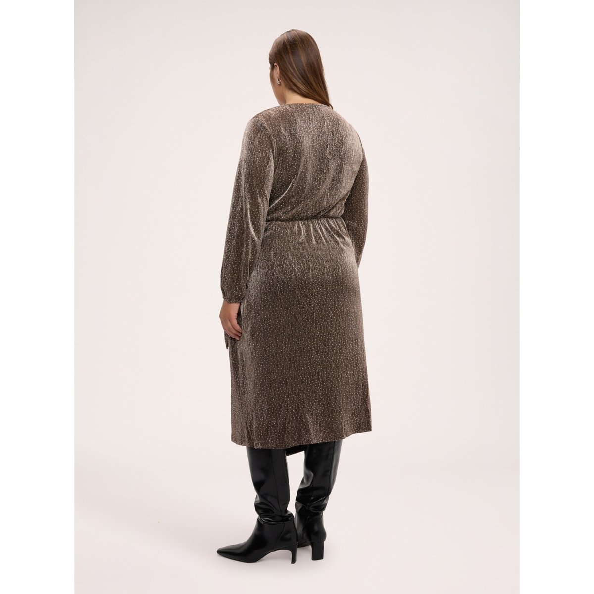 Robe portefeuille marron, FIORELLA RUBINO