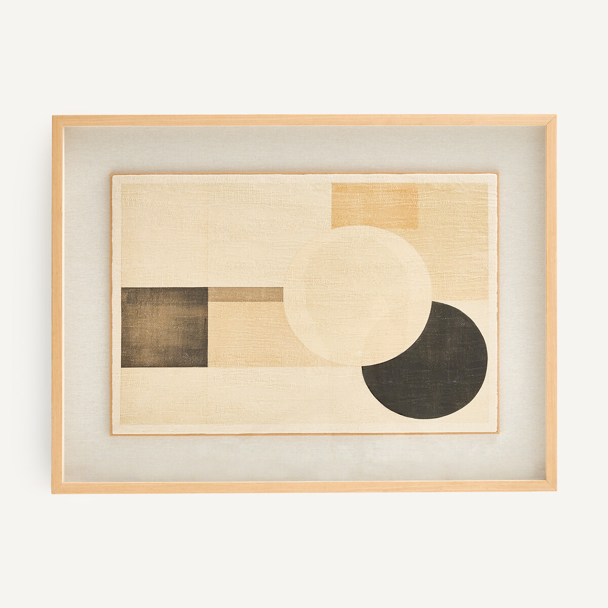 Tableau peint à la main sur toile, BACIA beige sable, AM.PM