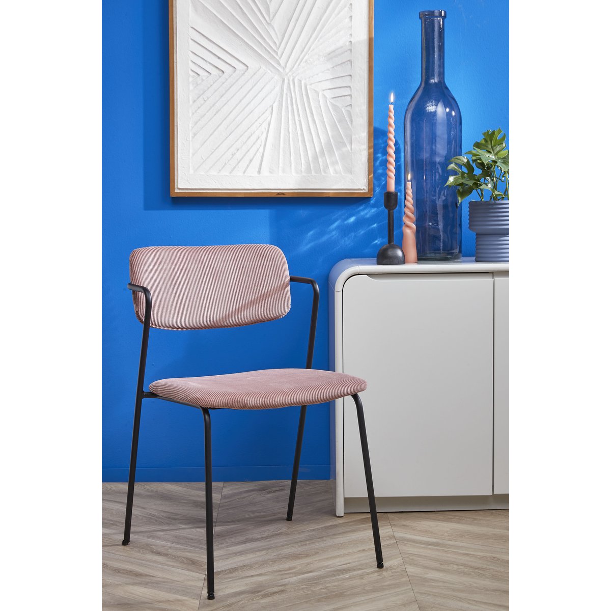 Bouteille décorative H75 cm RIOJA bleu clair, MICA DECORATIONS