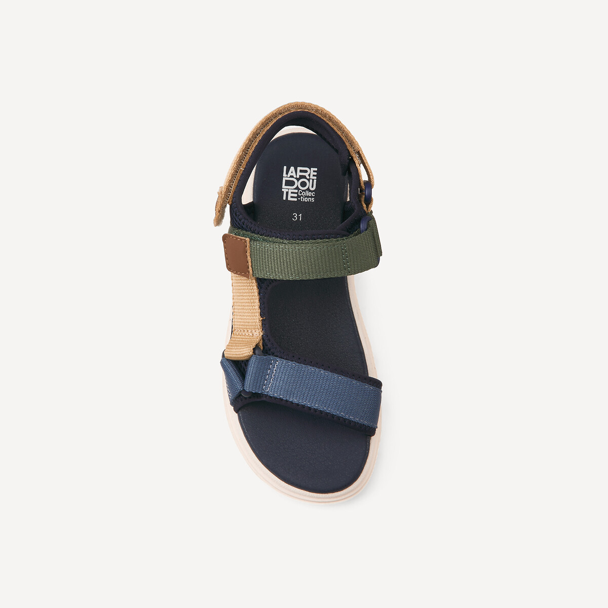 Kids Open Sandals with Touch 'n' Close Fastenings multi-coloured, LA REDOUTE COLLECTIONS