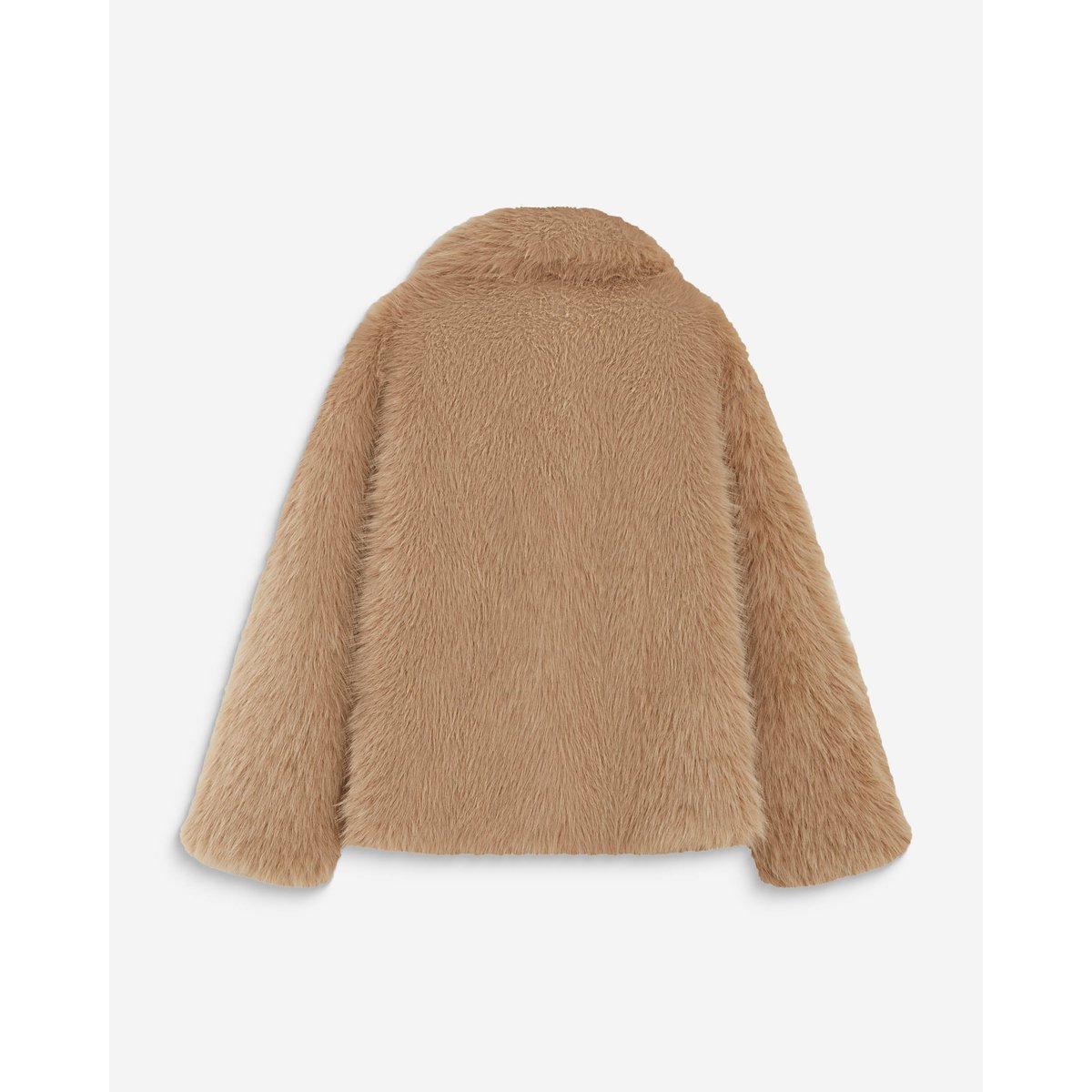 Manteau Imitation fourrure croisé beige Amy beige, GRACE & MILA