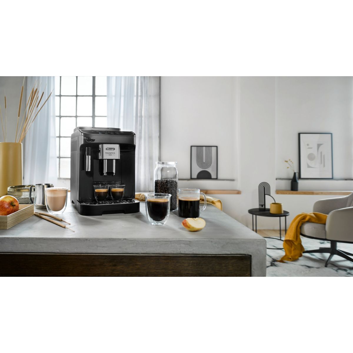 Expresso Broyeur Magnifica Evo FEB2921.B noir noir, DELONGHI
