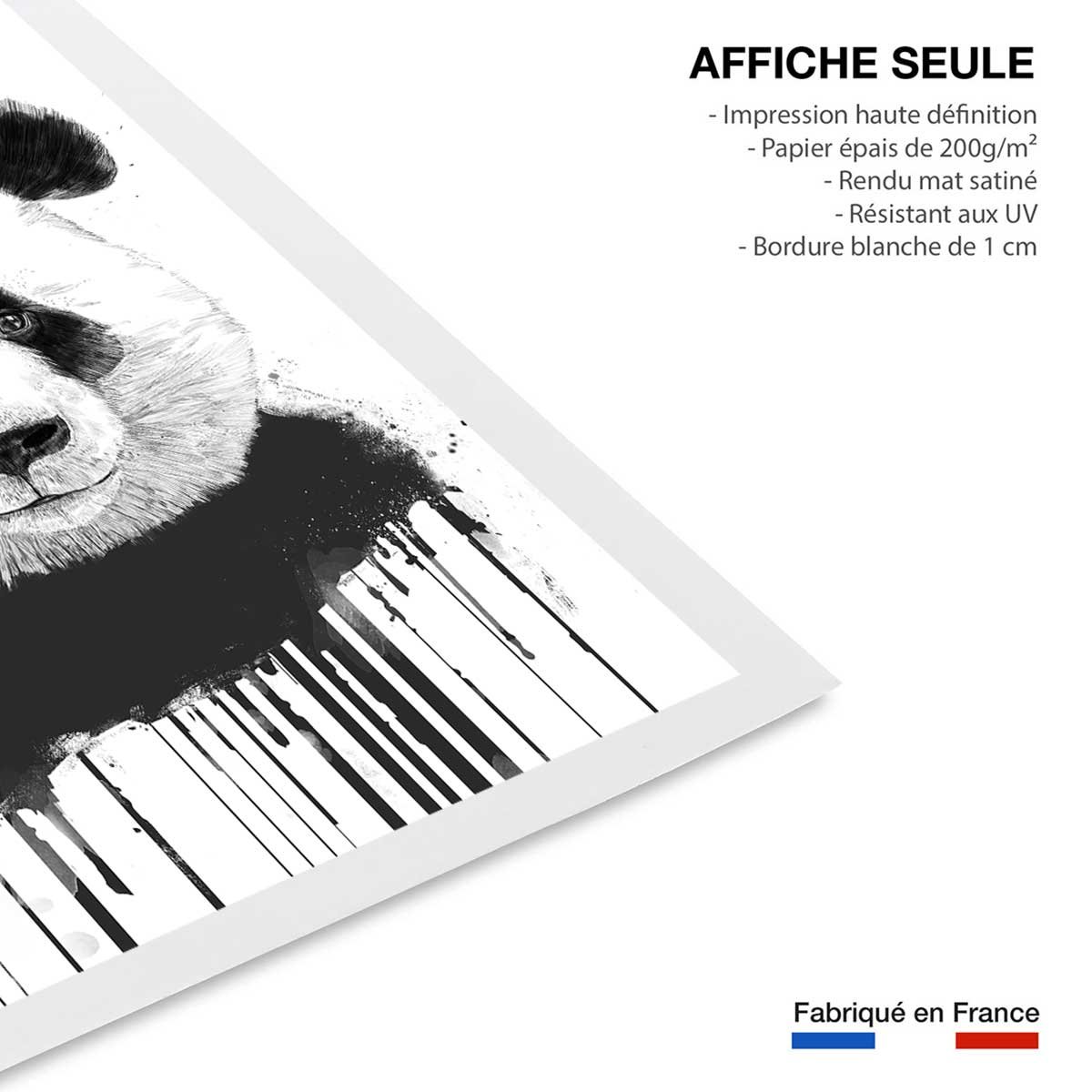 Affiche enfant panda flux affiche seule, HEXOA