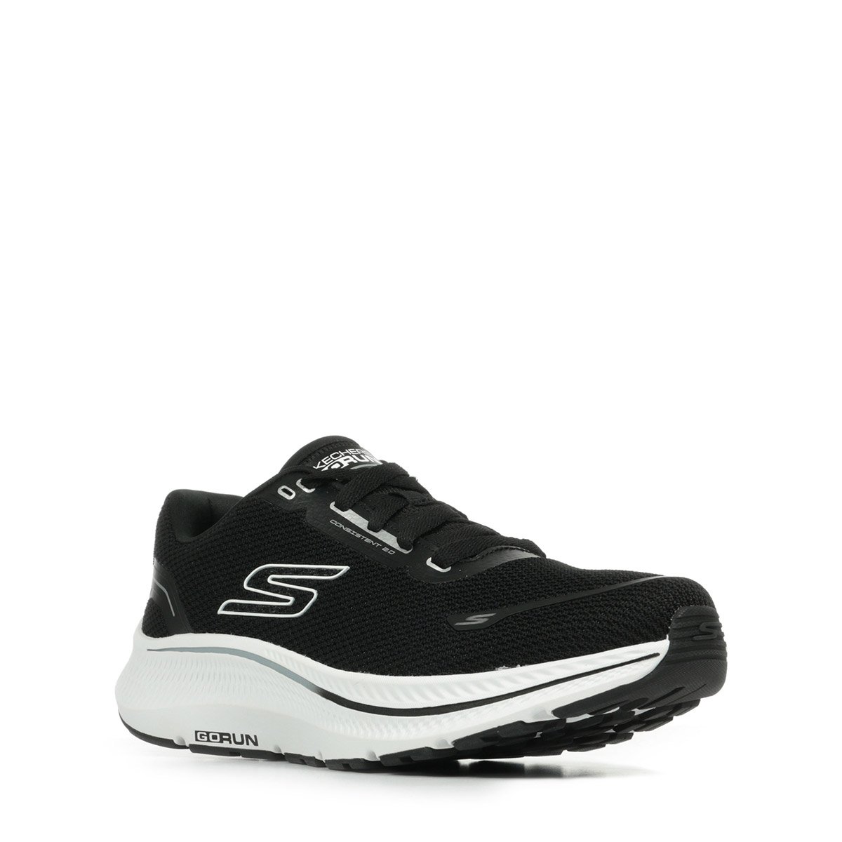 Baskets Go Run Consistent 2.0 black white, SKECHERS