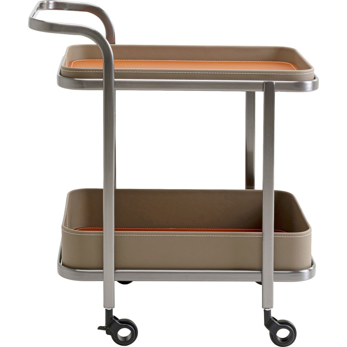 Desserte en simili et acier, TANGO marron, KARE DESIGN