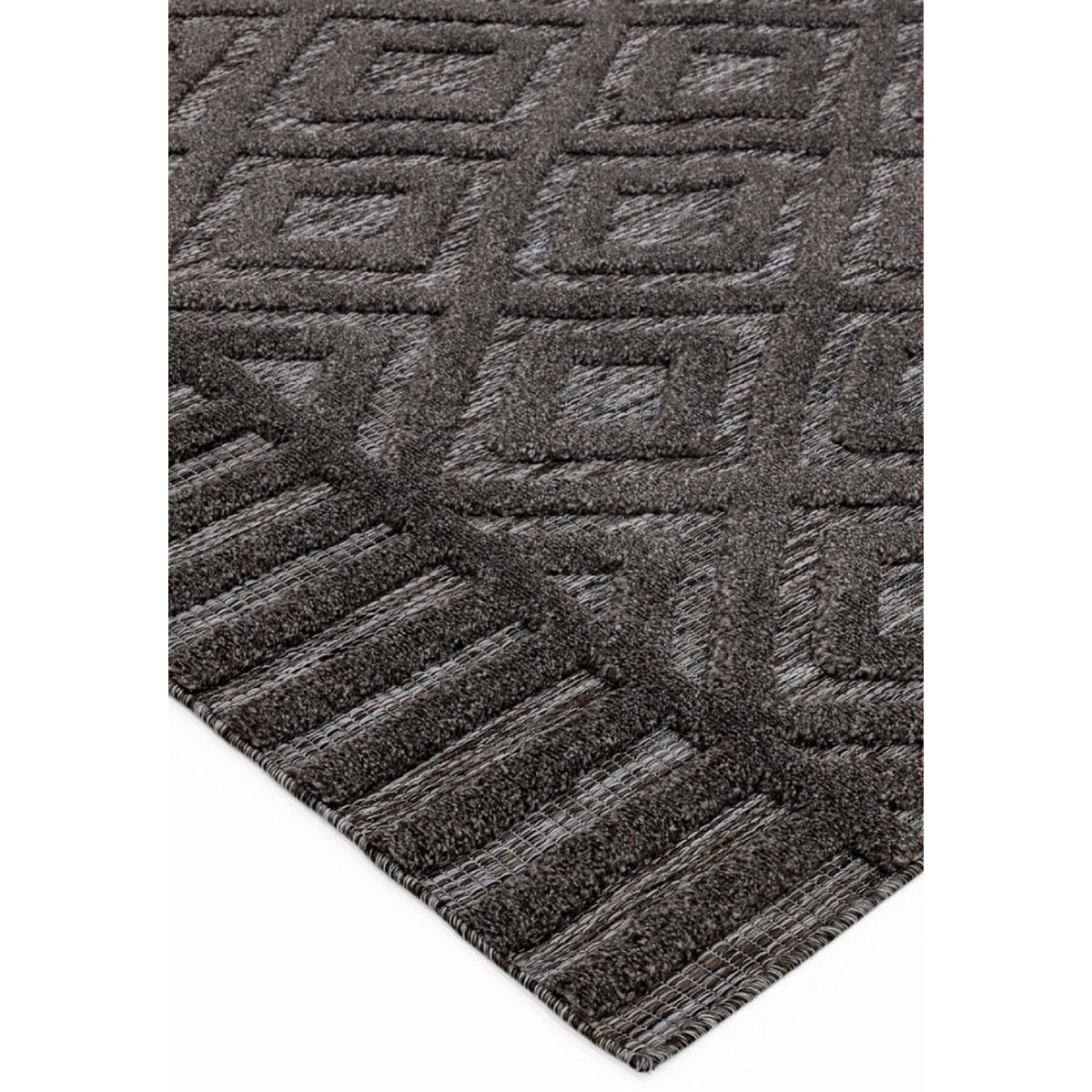 Tapis salon et chambre moderne ATLAS DIAMOND gris, NOVATREND