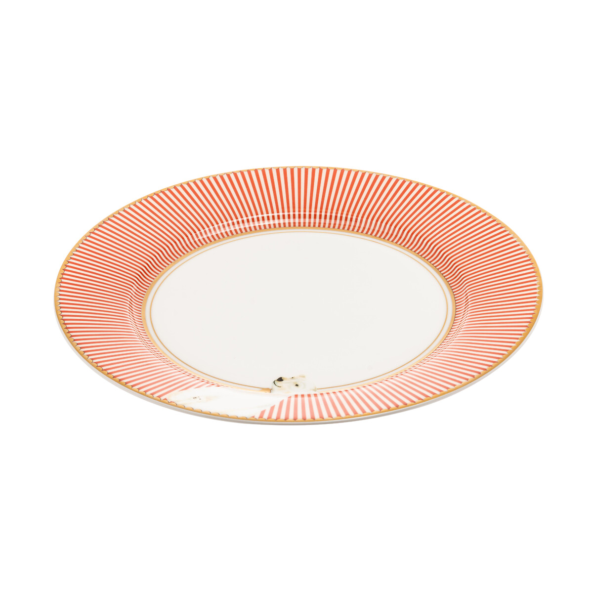 26cm Xmas Polar Bear Dinner Plate red, YVONNE ELLEN